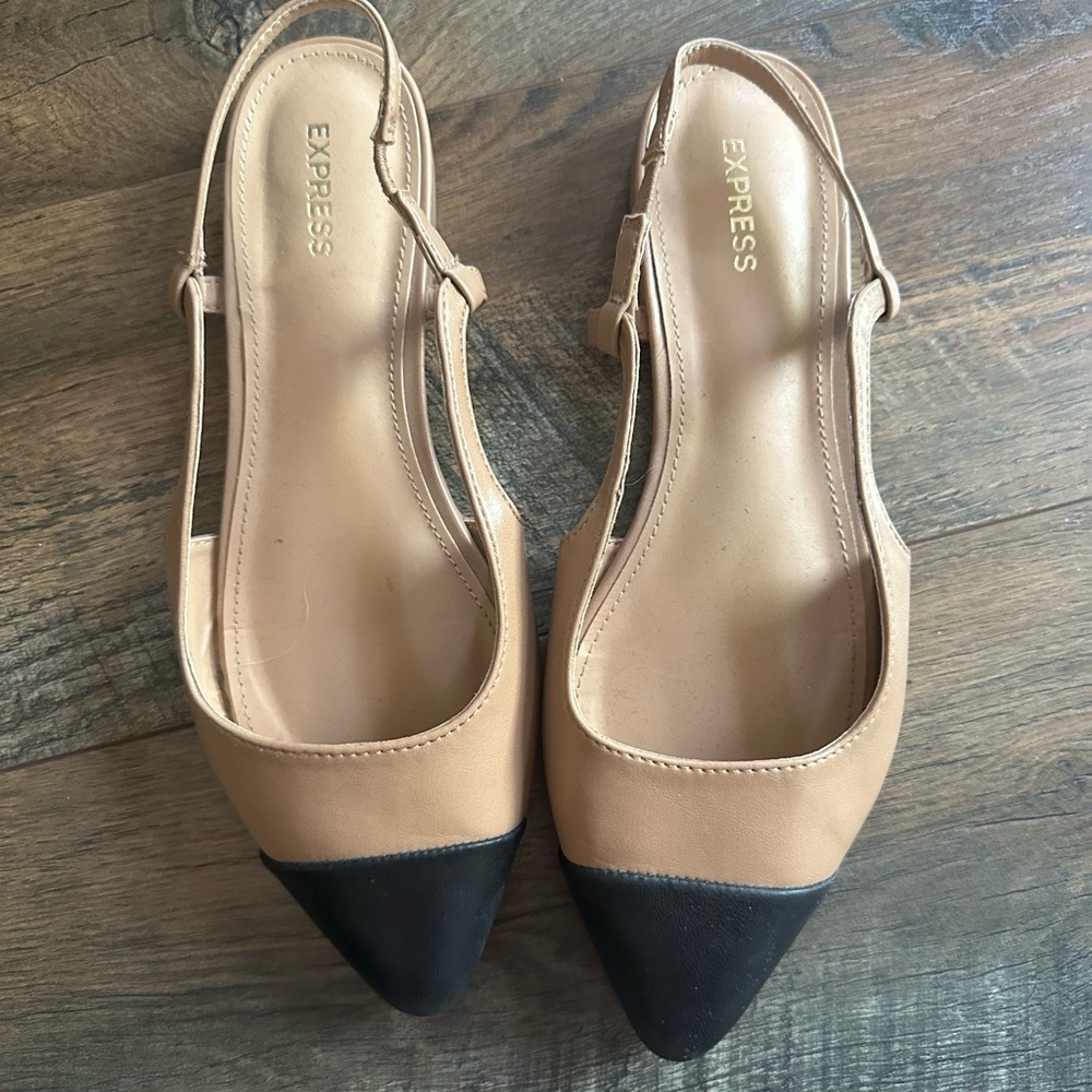 Express cap toe flats